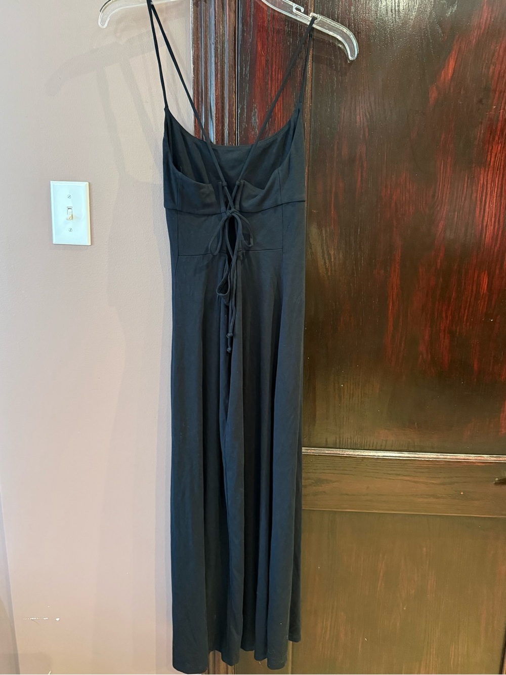 Wilfred Black Slip Dress with Spaghetti Straps - Picture 2 of 7